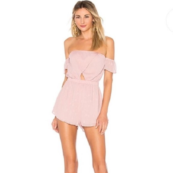 by the way. Pants - By The Way Revolve Star Print Blush Sheer Romper